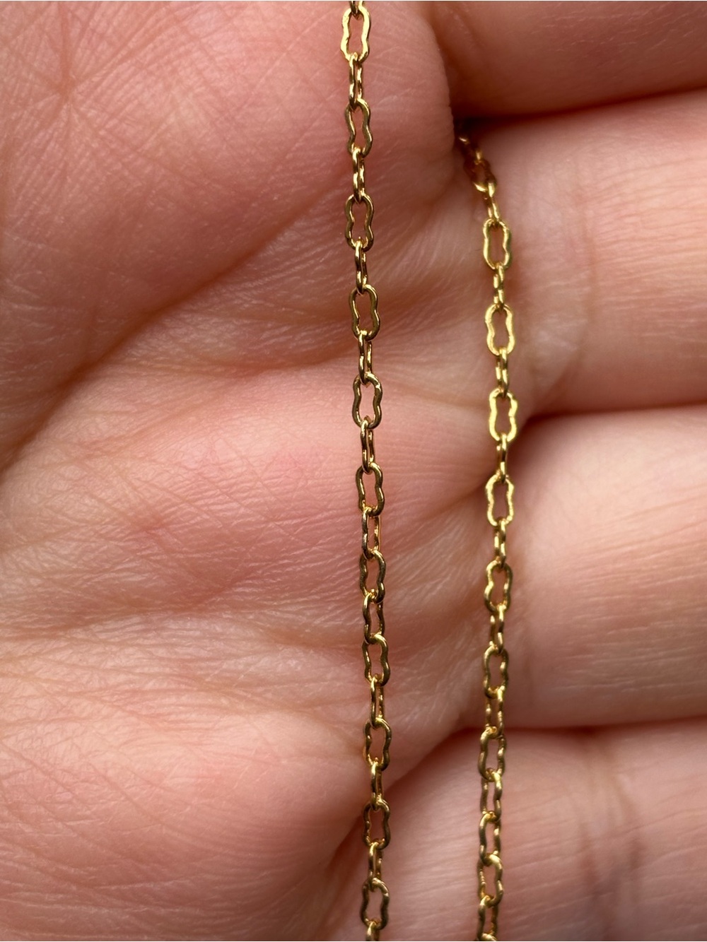 Gold-Tone Delicate Peanut Link Necklace - Women's Jewelry